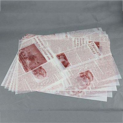 Single Side Burger Printed Greaseproof Paper 18x18cm 22x22cm