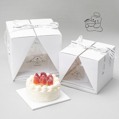 4C Offset Printing Dessert Takeaway Boxes CMYK Color Elegant Food Packaging