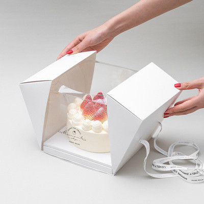4C Offset Printing Dessert Takeaway Boxes CMYK Color Elegant Food Packaging