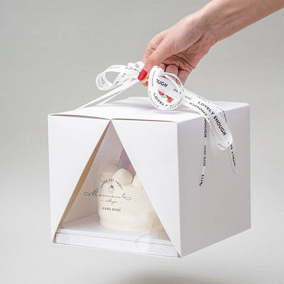 4C Offset Printing Dessert Takeaway Boxes CMYK Color Elegant Food Packaging